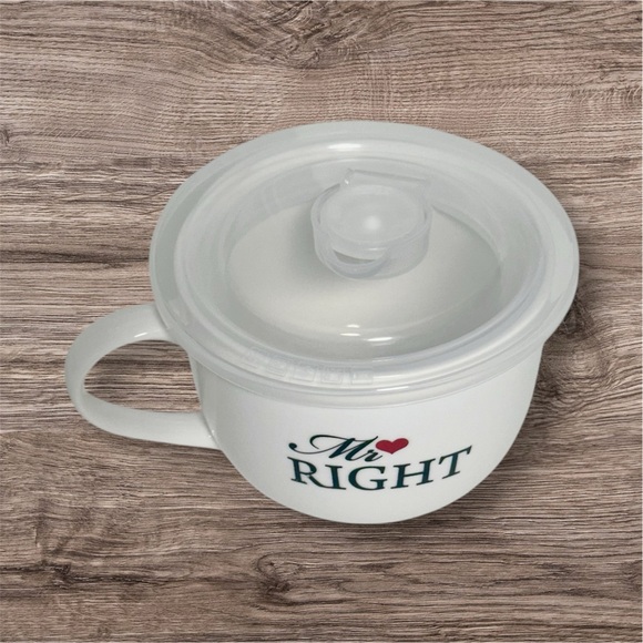 💕 MR. RIGHT Soup Mug 💕 - Picture 5 of 8
